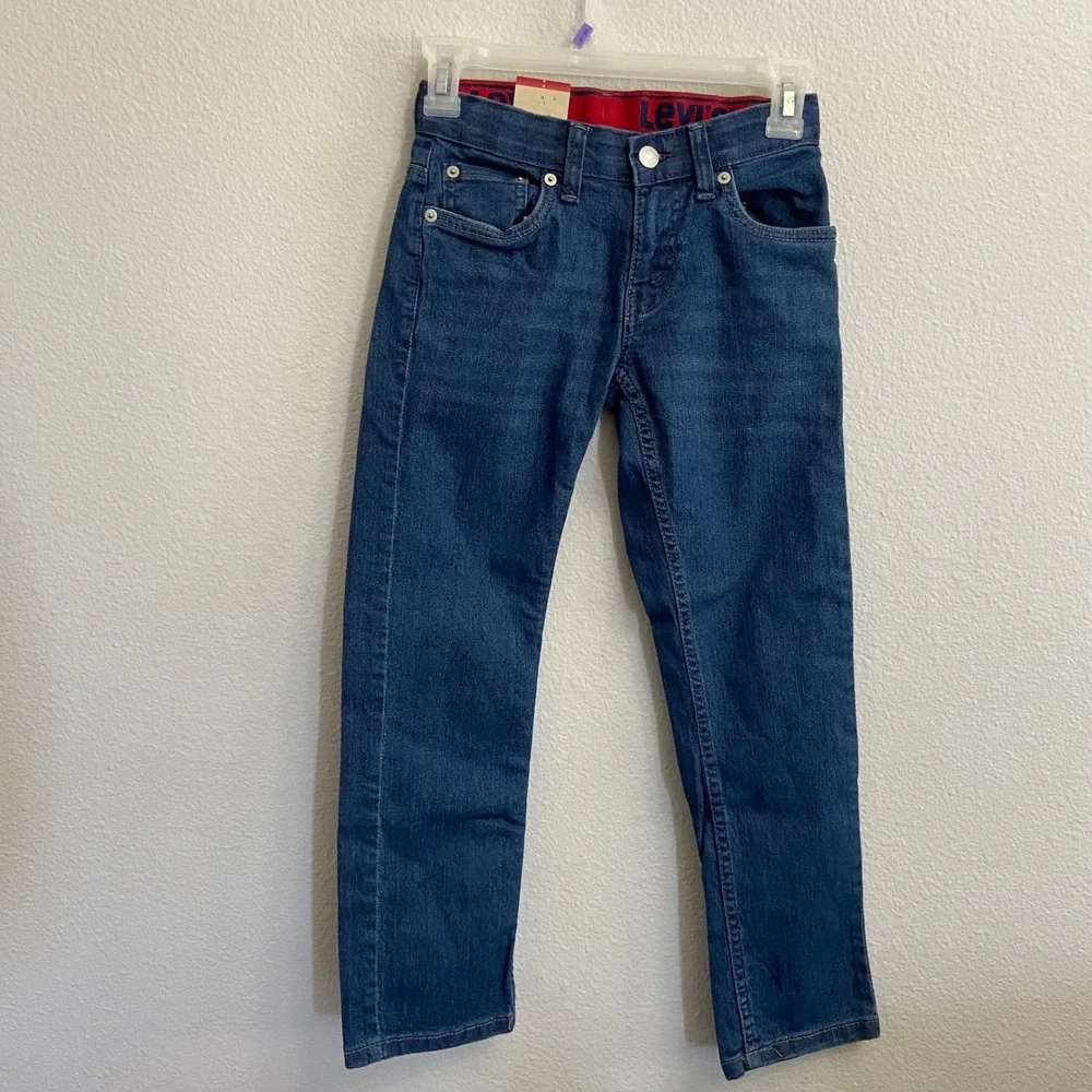 Levi's‎ Boys 8 Blue 511 Slim Flex Stretch Jeans New Adjustable Waistband NEW